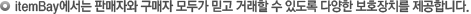 itemBay에서는 판매자와 구매자 모두가 믿고 거래할 수 있도록 다양한 보호장치를 제공합니다.